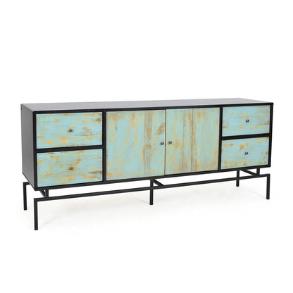 Charming MDF and solid wood buffet with metal base from Artefama Furniture