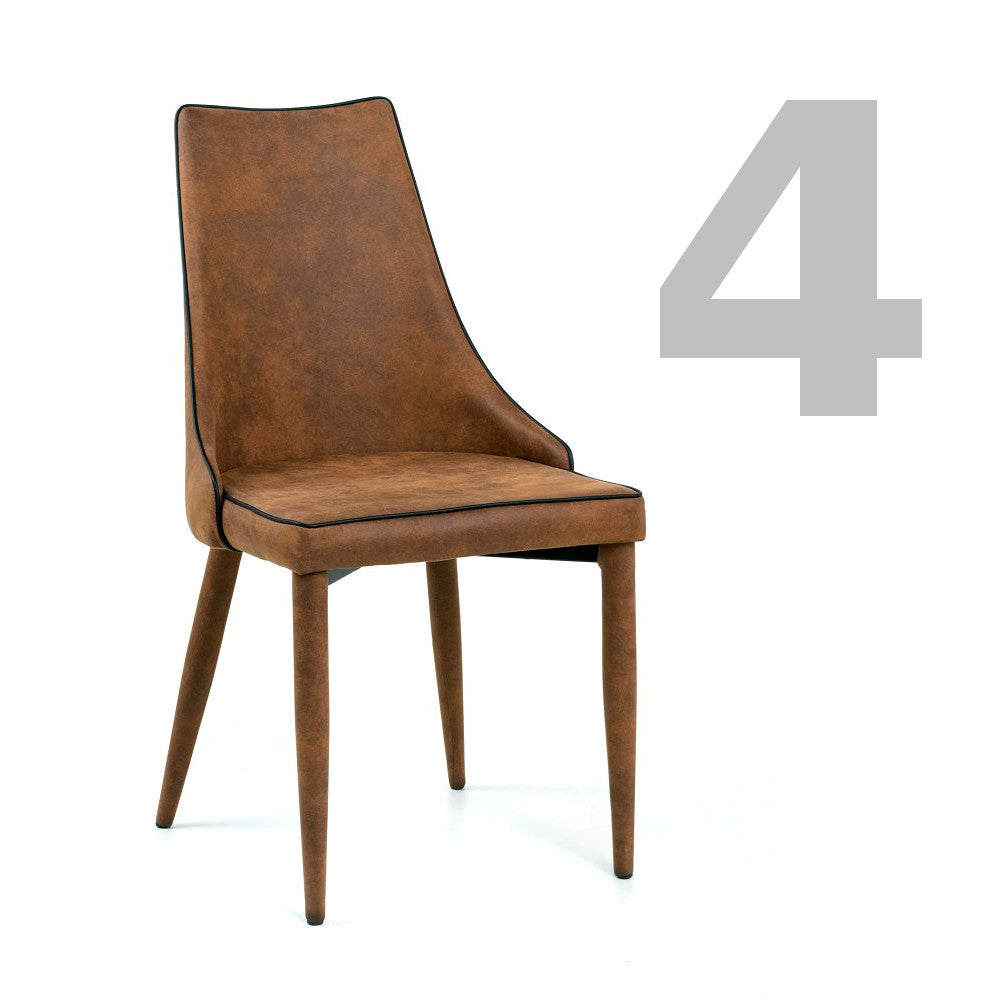 Patricia Chair - Brown, Set of 4