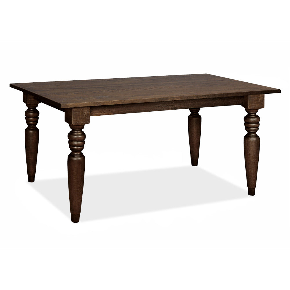 Flora Solid Wood Dining Table with 4” Turned Legs