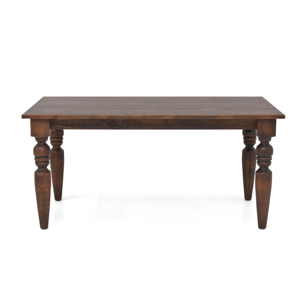 Flora Solid Wood Dining Table with 4” Turned Legs