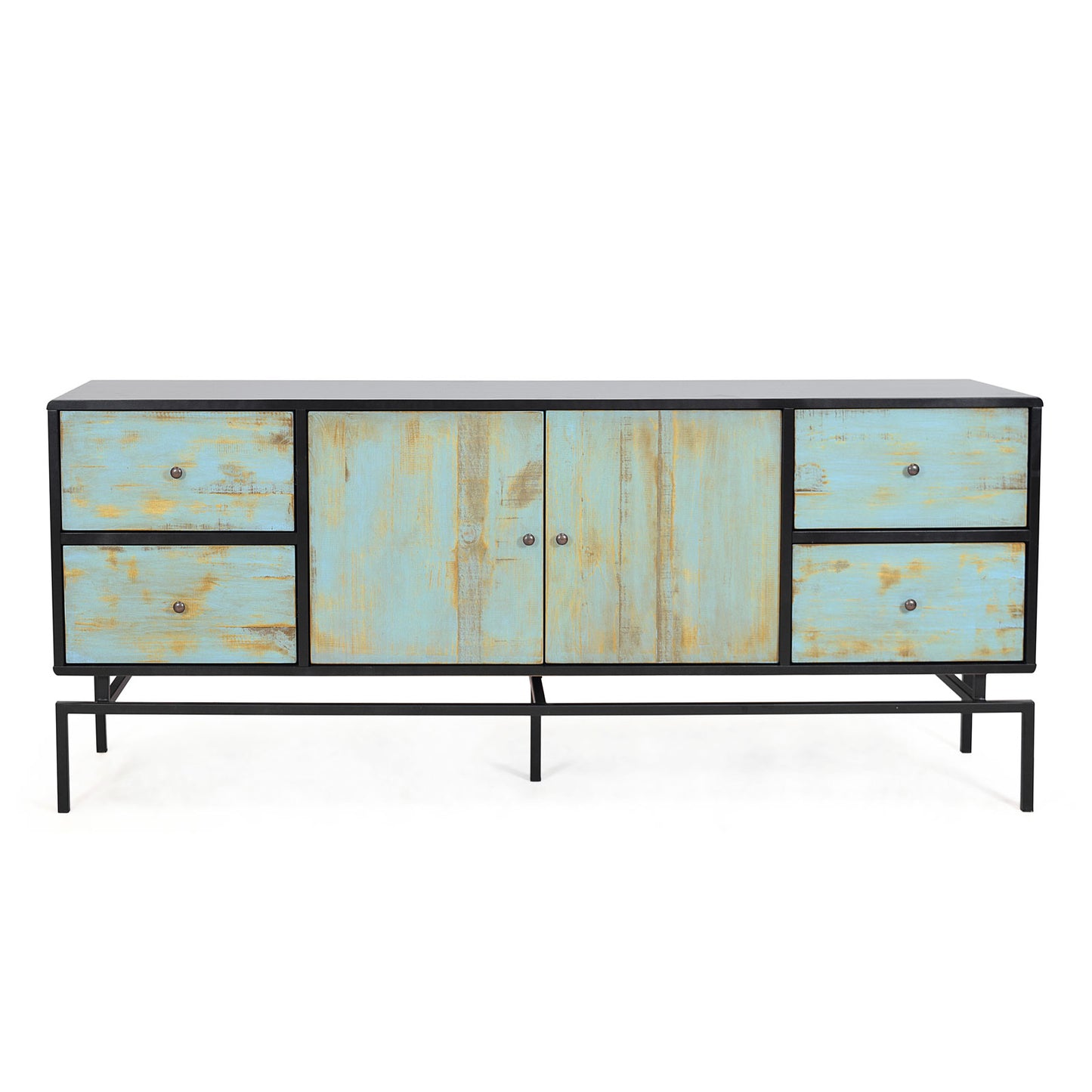 Charming MDF and solid wood buffet with metal base from Artefama Furniture