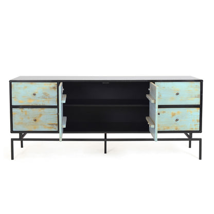 Charming MDF and solid wood buffet with metal base from Artefama Furniture