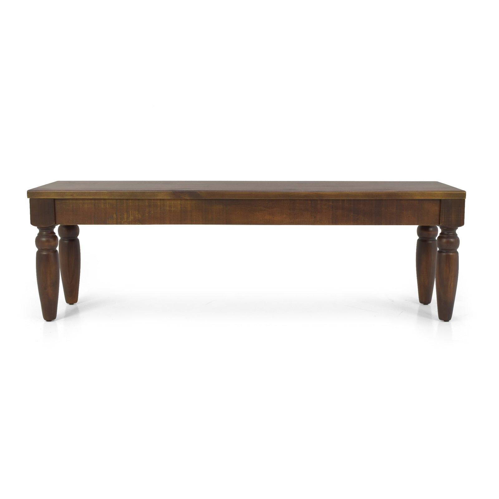 Solid Wood Bench 55" With Turned Legs  