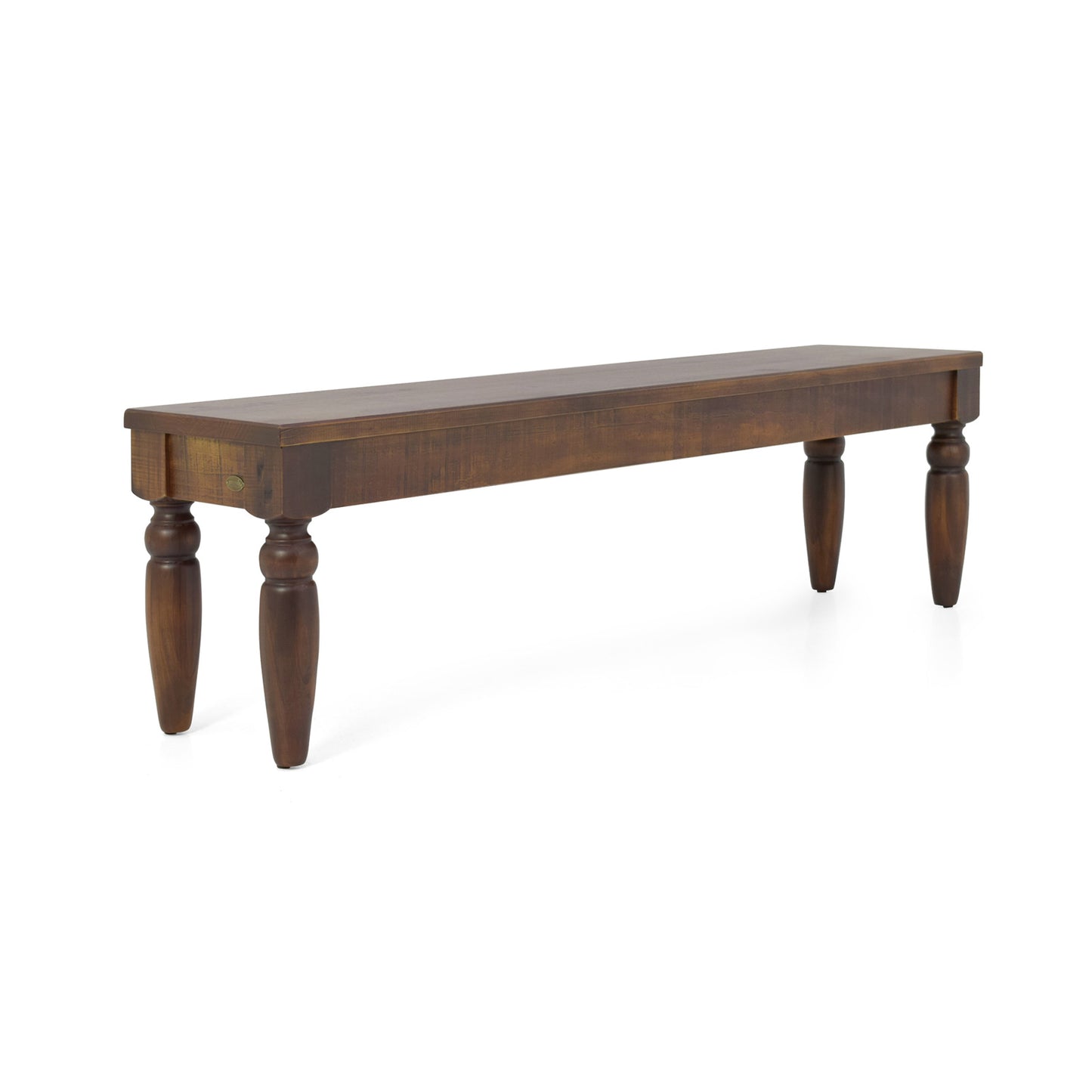 Solid Wood Bench 55" With Turned Legs  