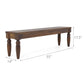 Solid Wood Bench 55" With Turned Legs  