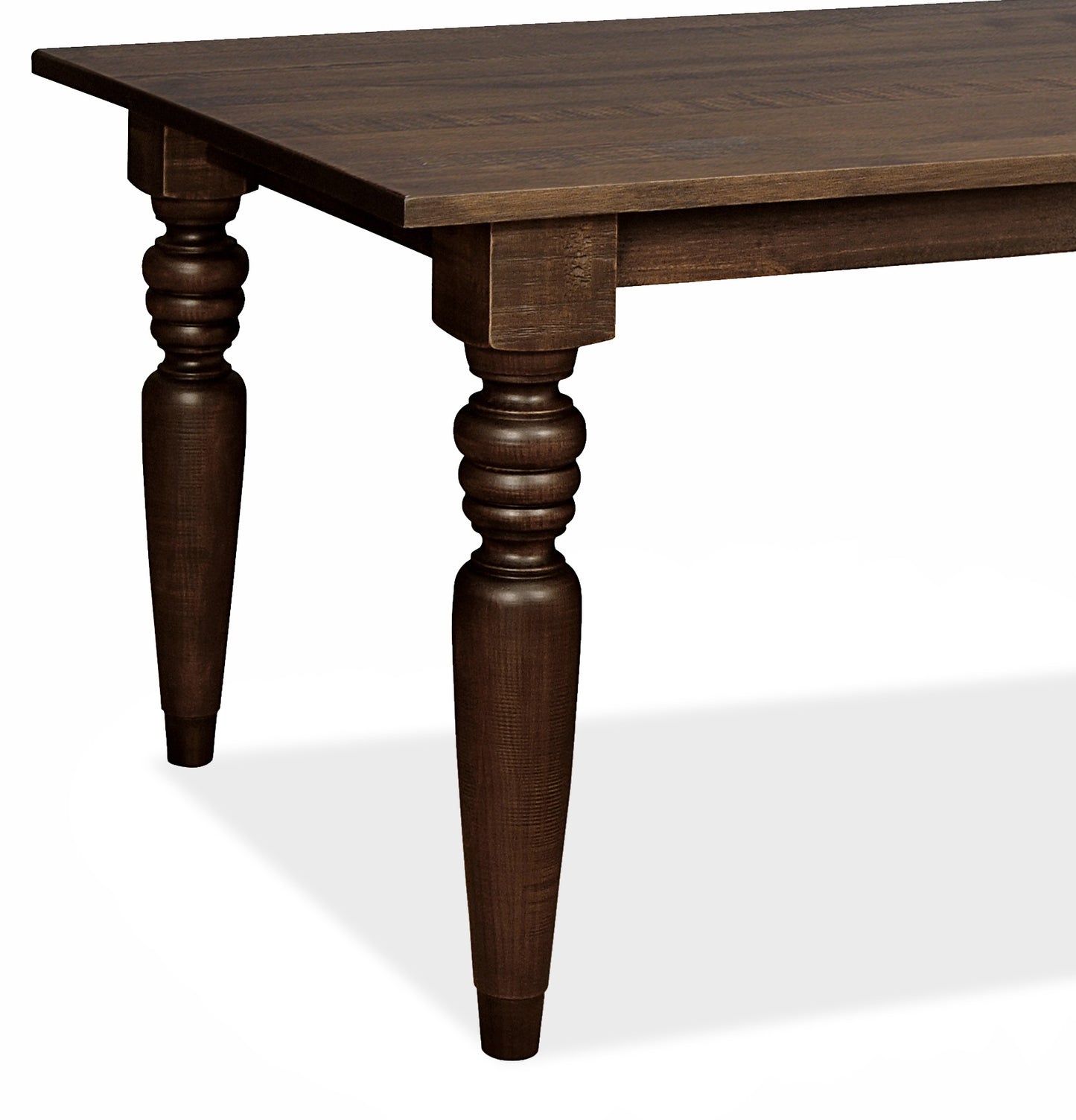 Flora Solid Wood Dining Table with 4” Turned Legs