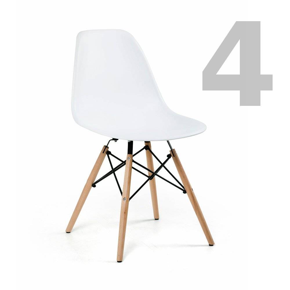 Eiffel Side Chair White, Set of 4