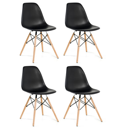 Eiffel Side Chair Black, Set of 4