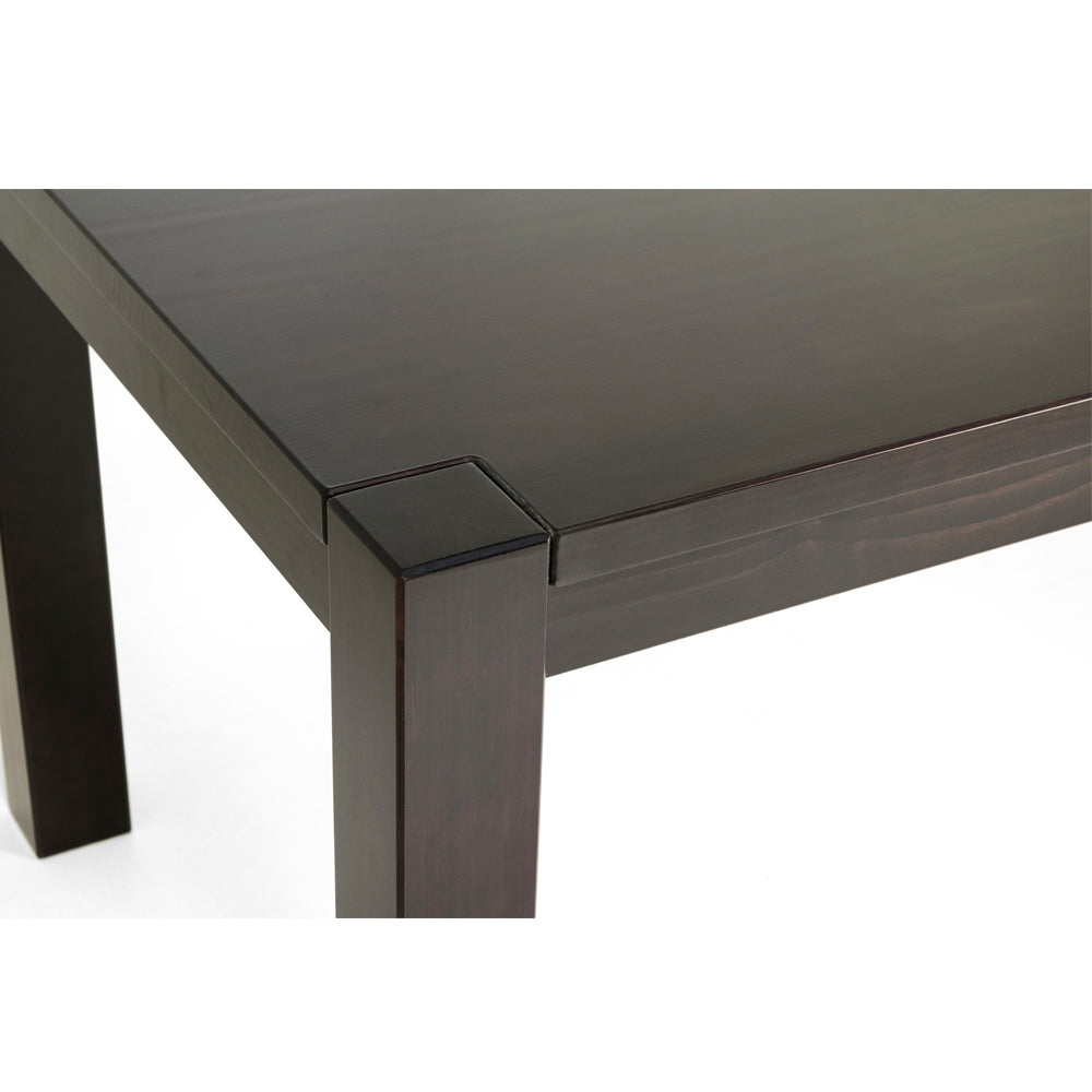 Kubo solid wood dining table, 63” Espresso