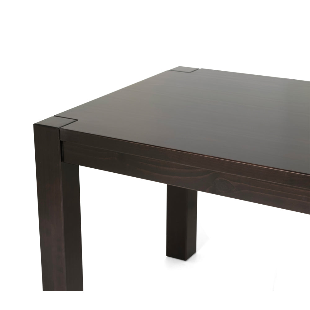 Kubo solid wood dining table, 63” Espresso