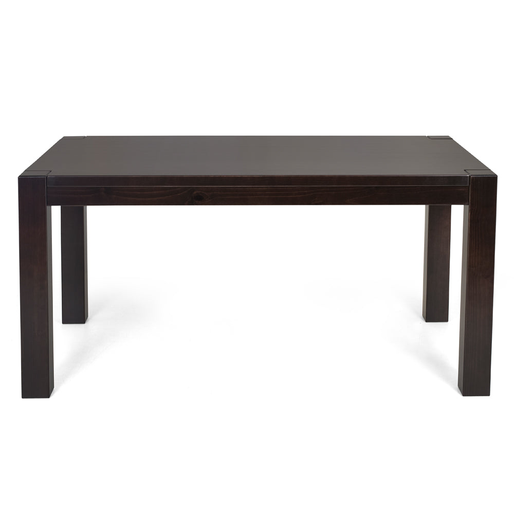 Kubo solid wood dining table, 63” Espresso