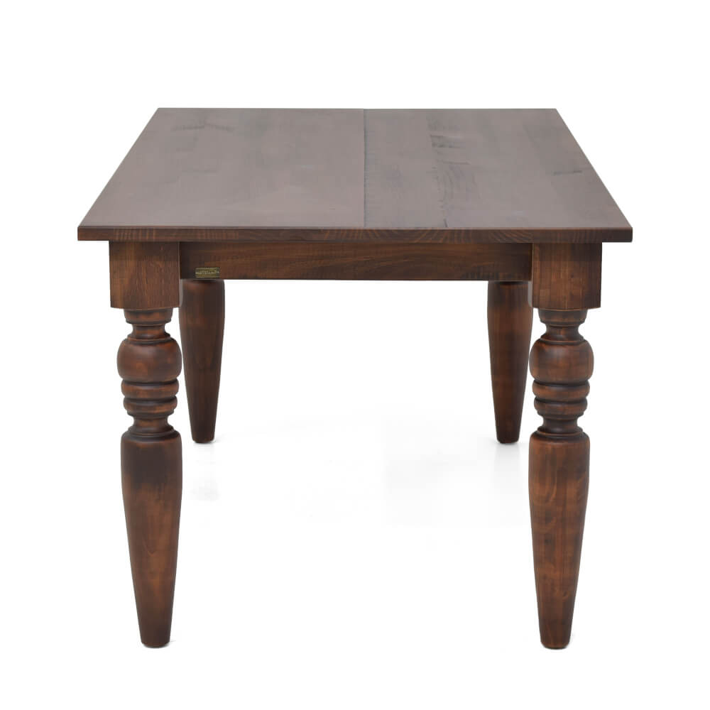 Flora Solid Wood Dining Table with 4” Turned Legs