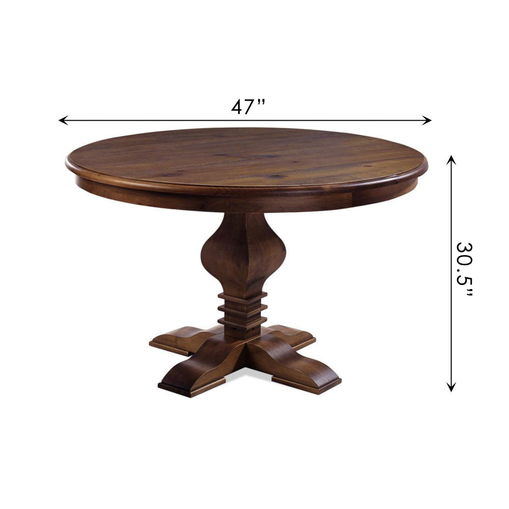 Tower 47" Round Dining Table Cinnamon