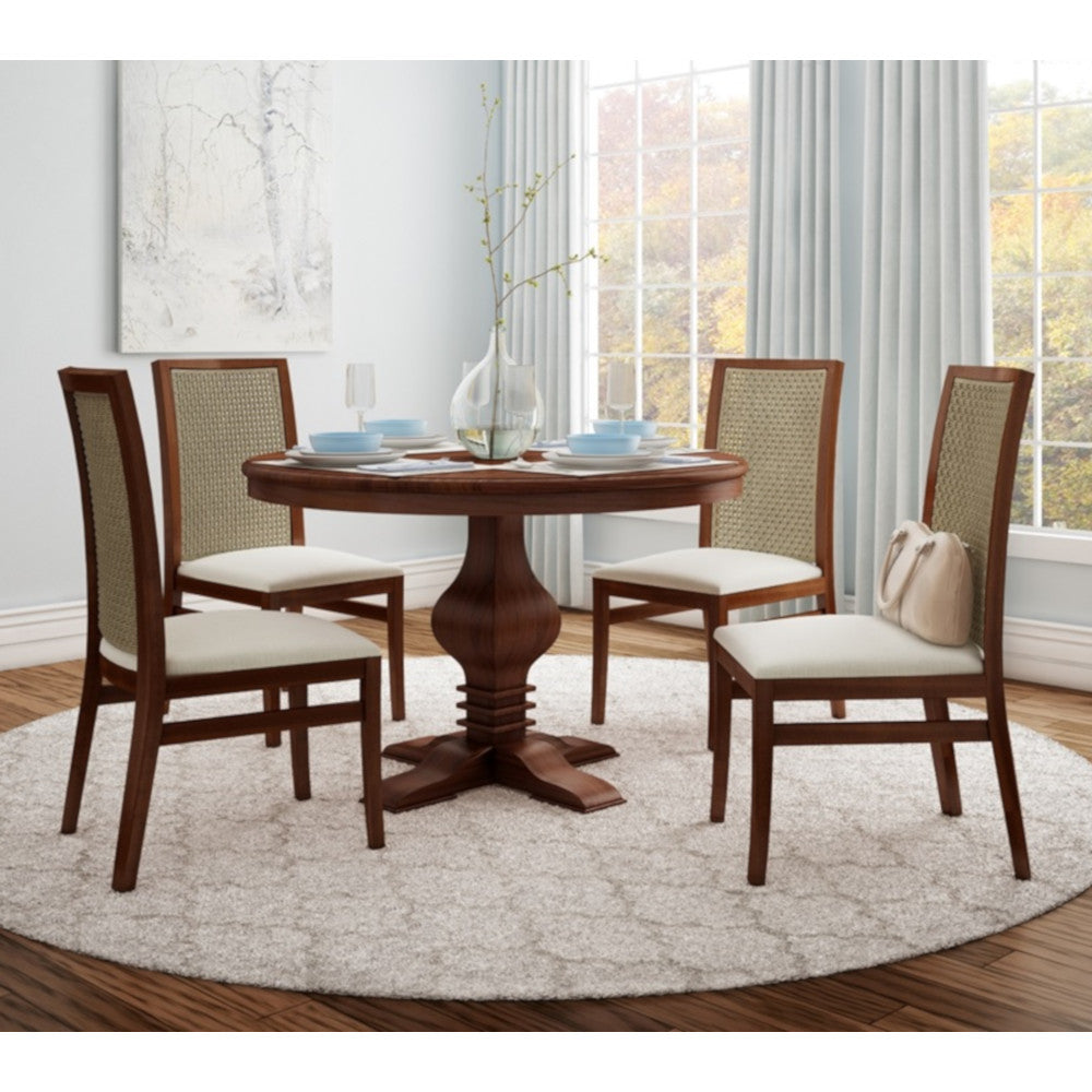 Tower 47" Round Dining Table Cinnamon