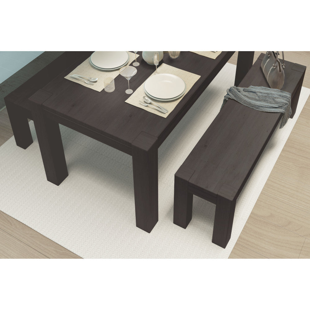 Kubo solid wood dining table, 63” Espresso