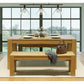 Kubo solid wood dining table, 63” Light brown