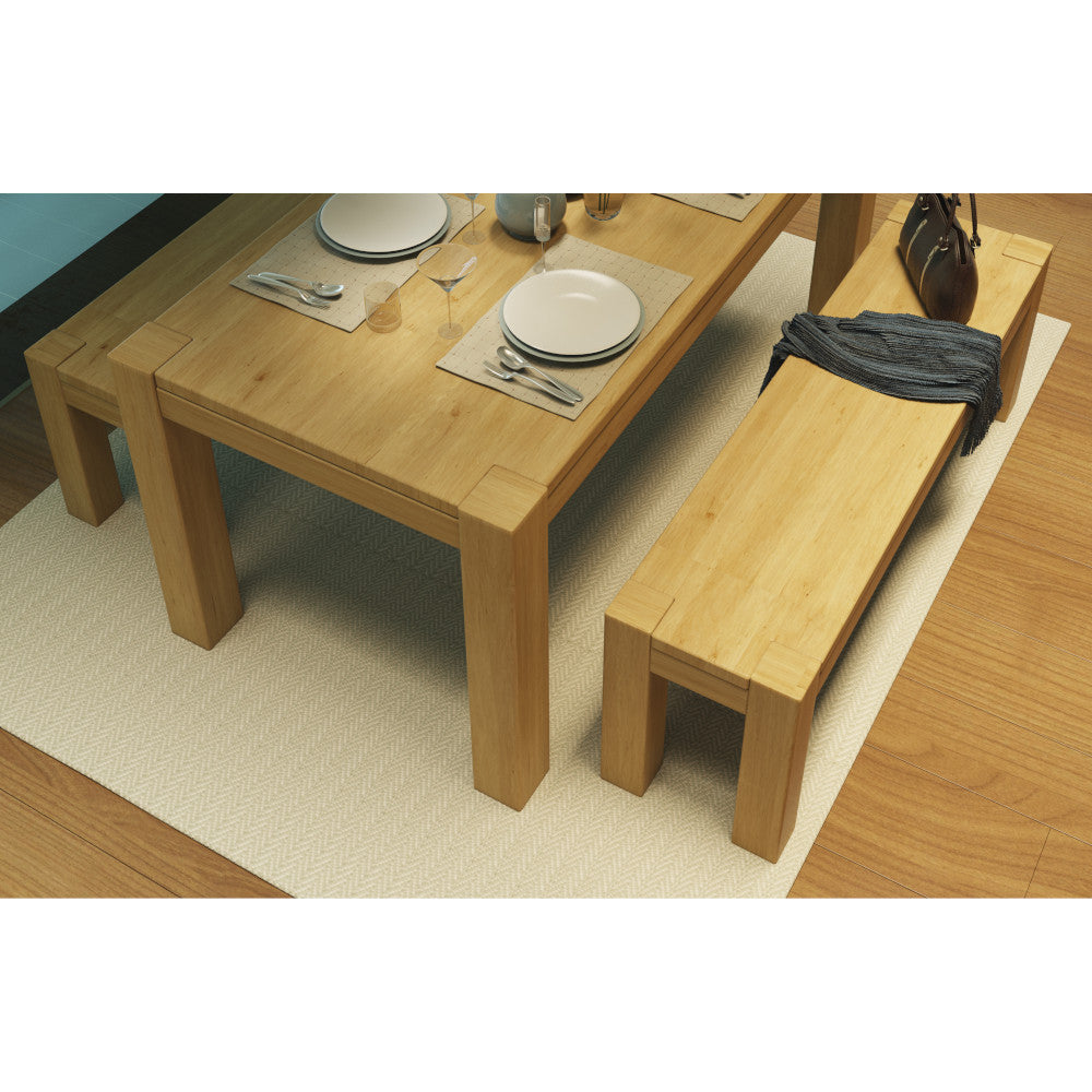 Kubo Dining Set Garapa Color with 2 benches